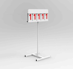 a row of olympic steel calibrated weight plates